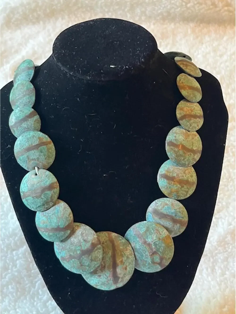 Chunky Turquoise and Brown Stone Necklace